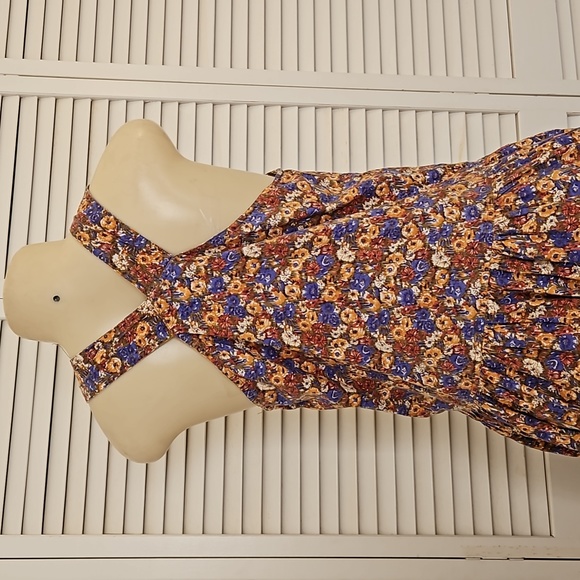 Sleeveless 100% cotton floral dress - Picture 5 of 6